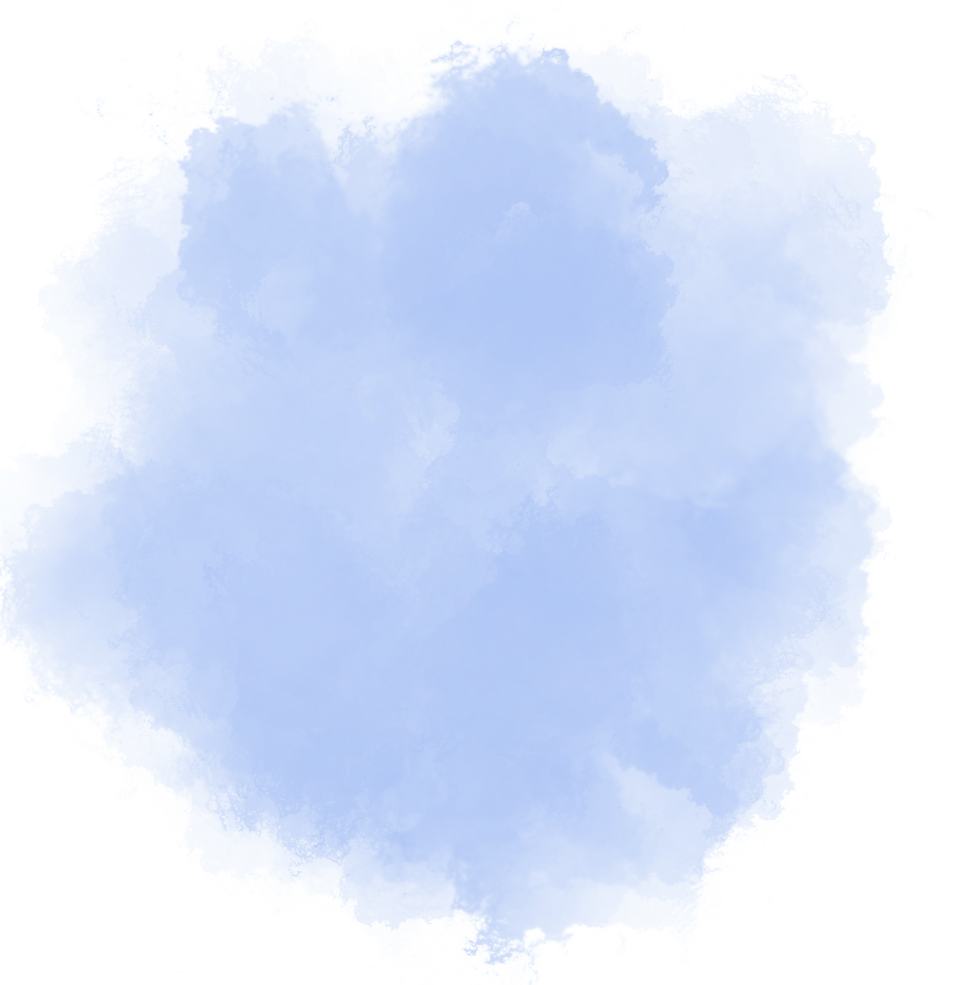 Blue Gradient Hand Painted Blob