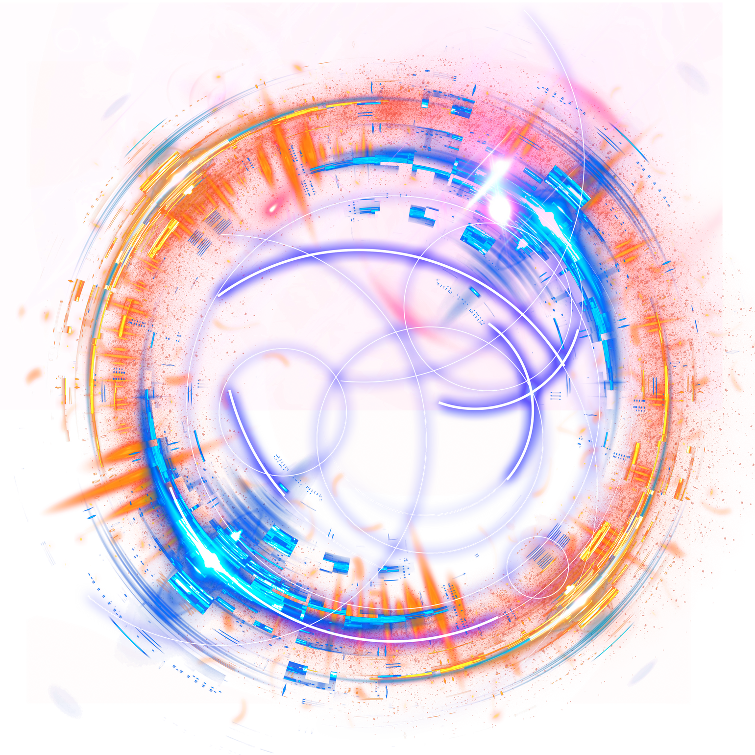 Multicolored Glowing Light Circle